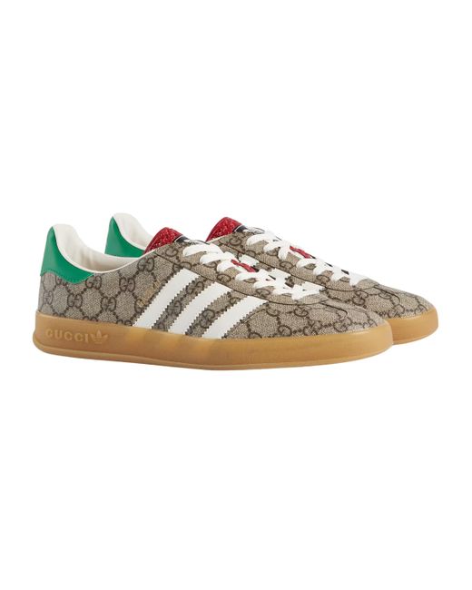 adidas X Gucci Gazelle Beige GG Monogram in Brown | Lyst