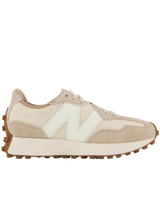 New Balance 327 Oatmeal White in Natural | Lyst