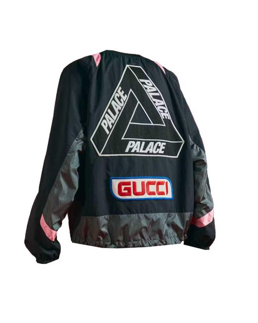 Palace X Gucci Nylon Patches Track Jacket Black | Lyst