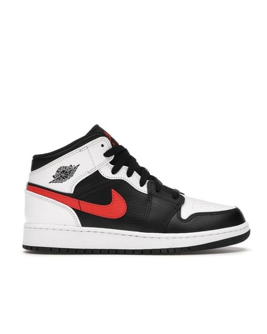 Nike Jordan 1 Mid Black Chile Red White (gs) in Blue | Lyst