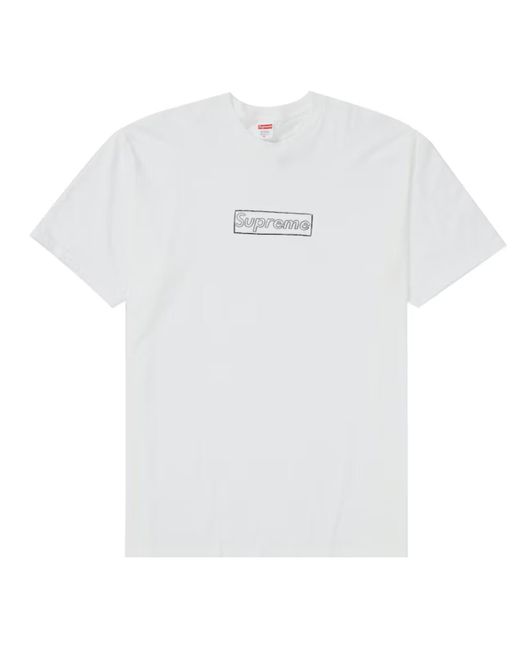 Supreme Kaws Chalk Logo Tee White | Lyst