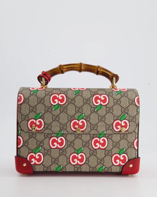 Gucci GG Supreme Apple Small Padlock Handle Bag