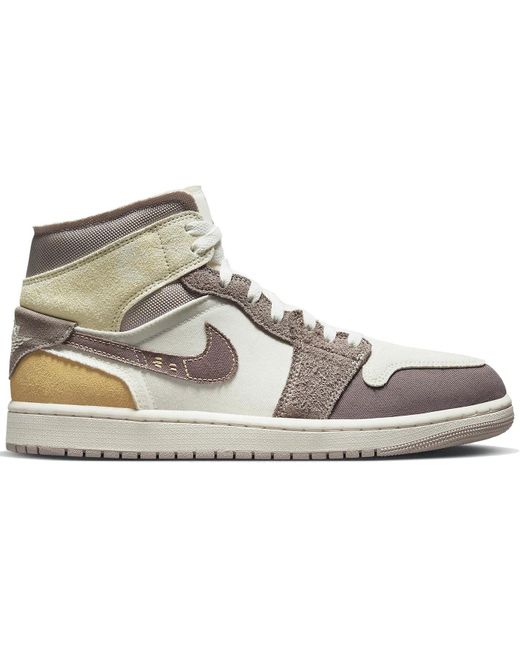 Nike Air Jordan 1 Mid Se Craft Taupe Haze in Gray Lyst