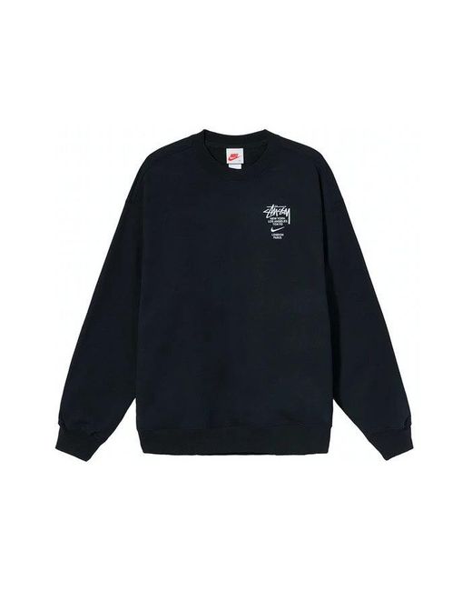 Nike X Stussy International Crewneck Sweatshirt Black in Blue | Lyst