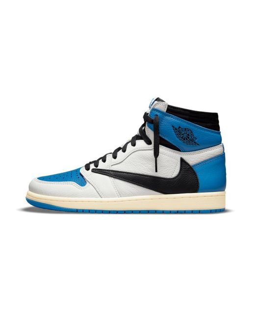 Nike Travis Scott Fragment Design Jordan 1 High in Blue | Lyst