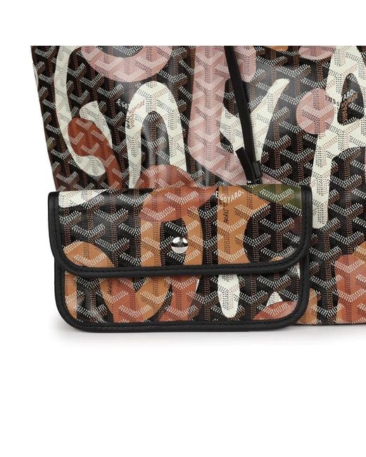Goyard St Louis Pm Tote Bag Lettres Camouflage (black & Pink