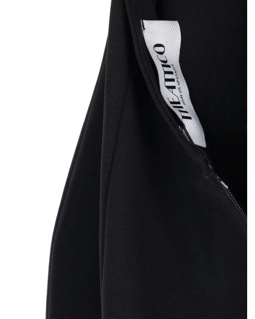 The Attico Black Knee-Length Mini Dress