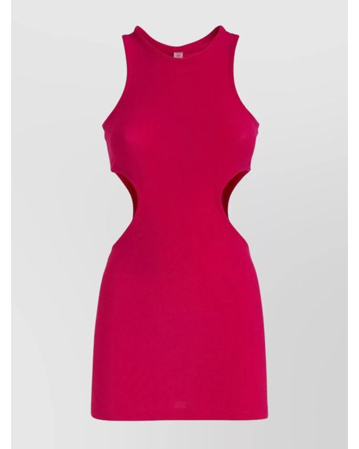 Reina Olga Pink Stretch Fabric Minidress Cut-Out Pattern