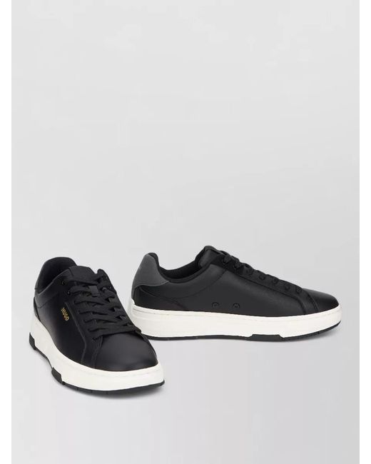 Boss Multicolor Lace Up Sneakers Eco Leather Contrast Sole for men