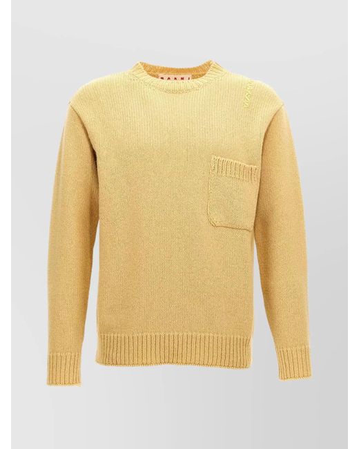 Marni Yellow Wool Jumper for men