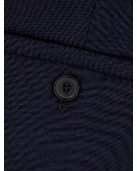 Max Mara Blue Wool Blend Tailored Trousers