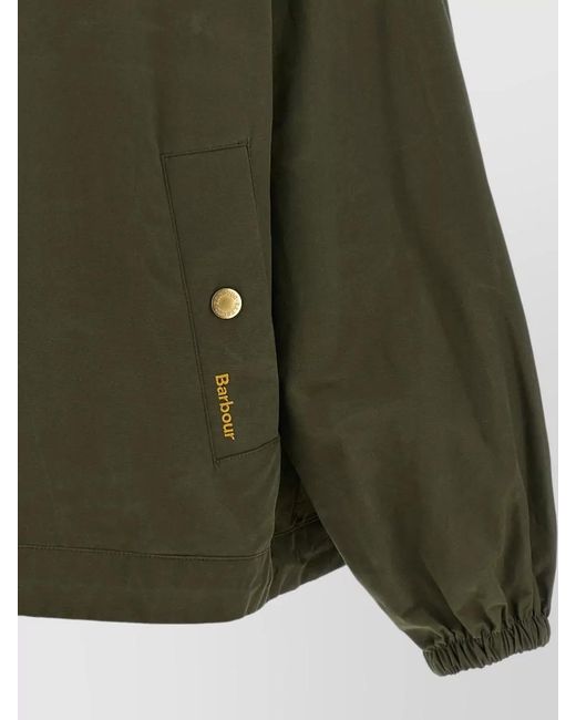Barbour Green Hawkridge Hooded Rain Jacket Drawstring Hem