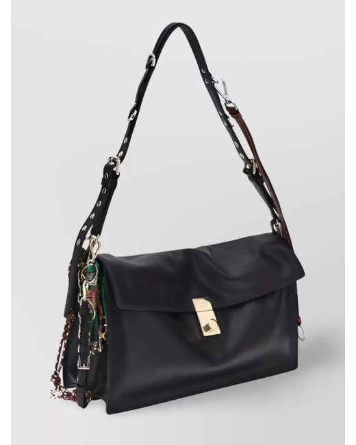 Prada Black Soft Large Leather Shoulder Bag