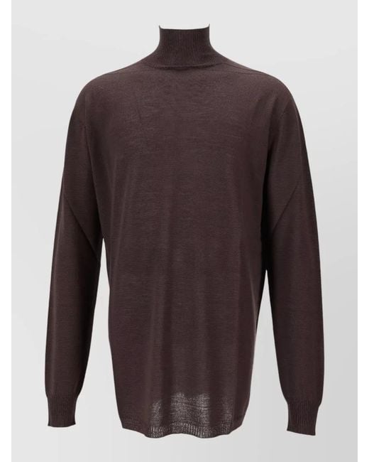 Rick Owens Multicolor Wool Oversized Turtleneck Jumper for men