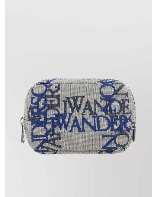 J.W. Anderson Blue Fabric Embroidered Travel Case