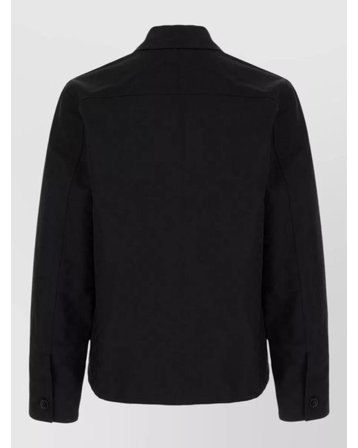 Gucci Black Cotton Jacket Long Sleeves Chest Pockets for men