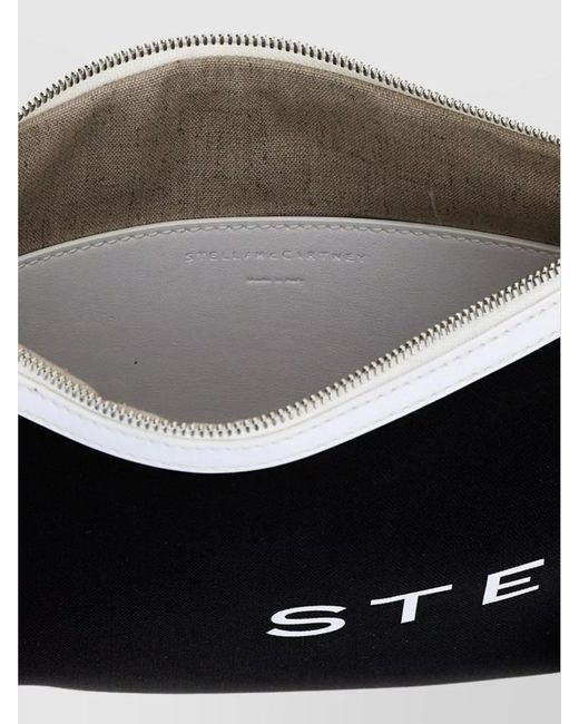 Stella McCartney Black Pouch Eco Canvas Clutch Bag
