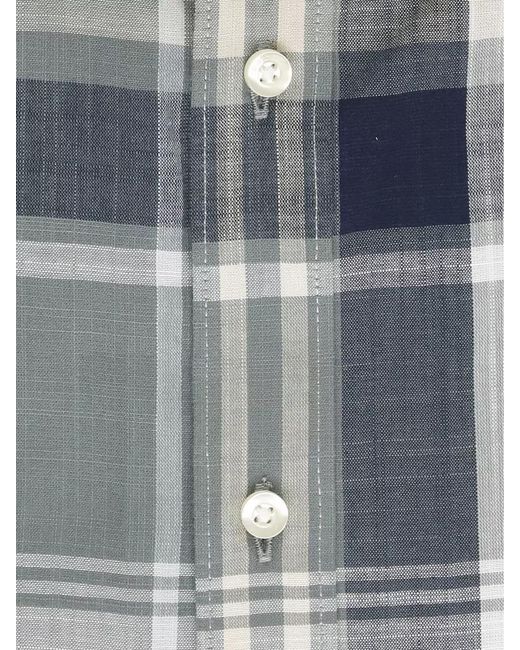Barbour Gray Tartan Long-Sleeve Shirt for men