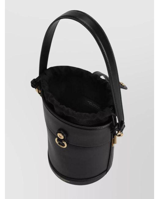 Dolce & Gabbana Black Capri Calf Leather Bucket Bag