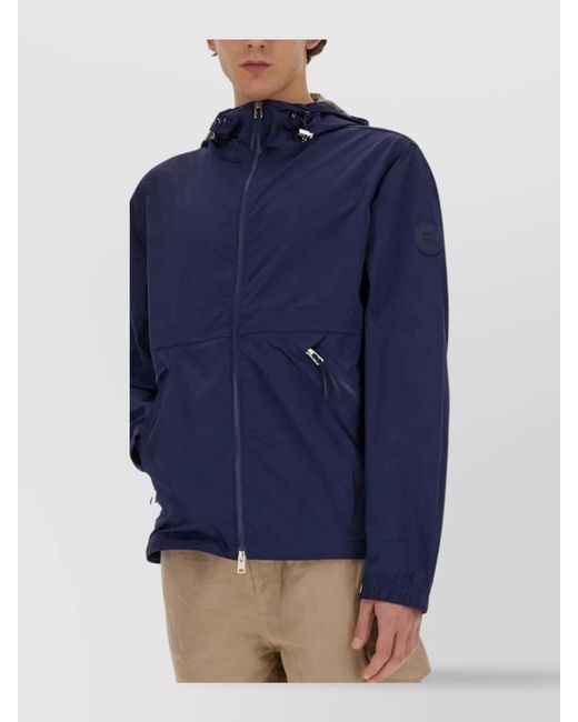 Woolrich Blue Hooded Jacket for men