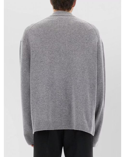 Acne Gray V-Neck Cardigan for men