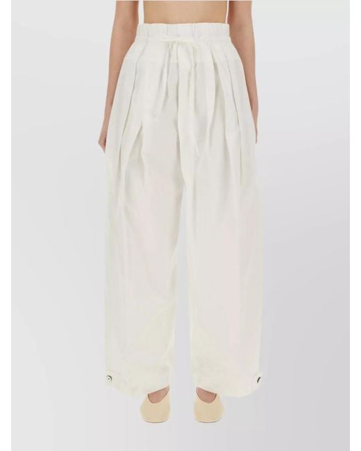 Jil Sander White Oversized Wide-Leg Trousers