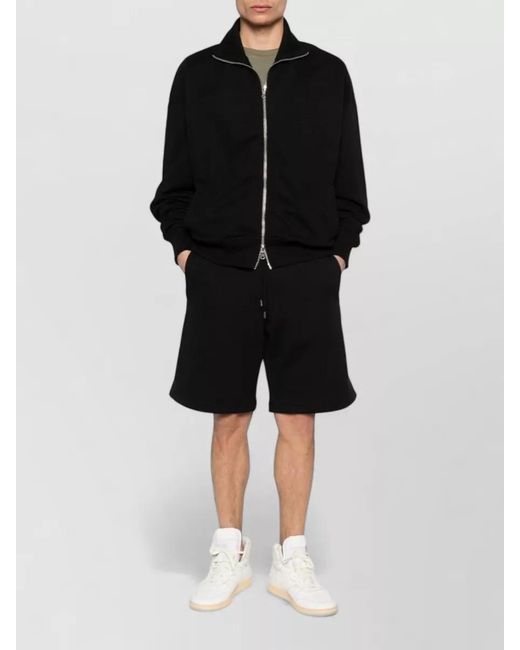 Maison Kitsuné Black Tailored Shorts Featuring Practical Side Pockets for men