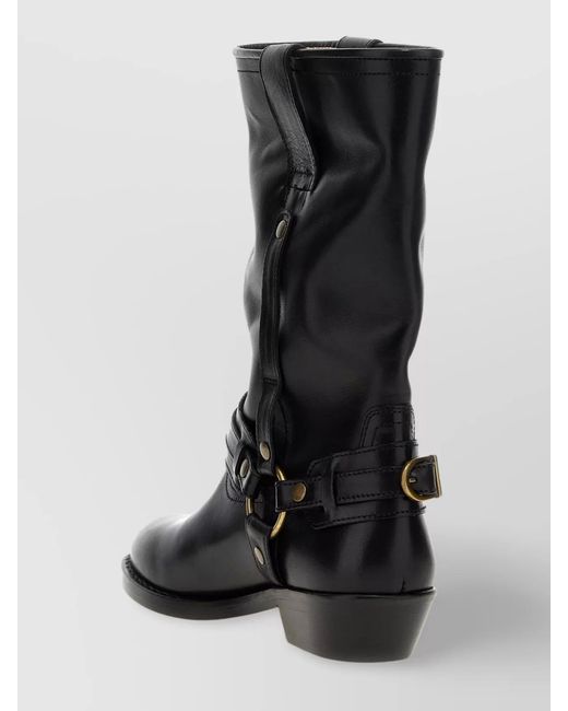 Isabel Marant Black Leather Ankle Boots