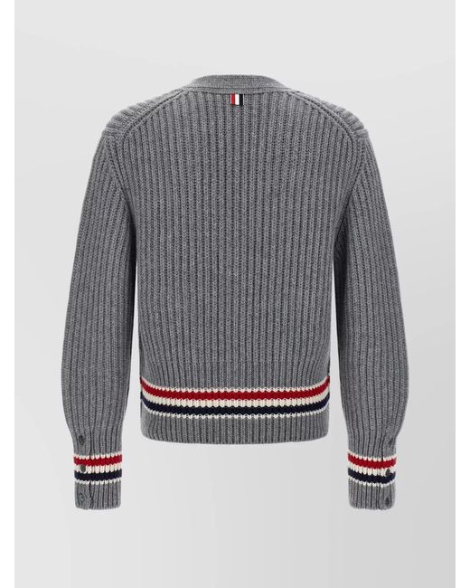 Thom Browne Gray Cashmere Cardigan for men