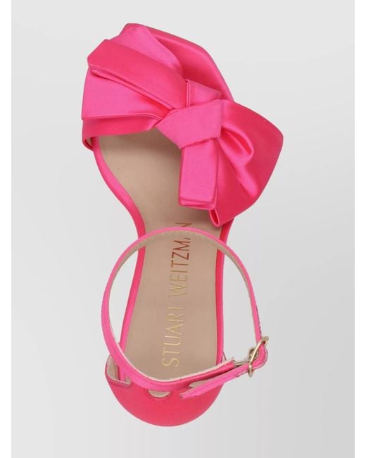 Stuart Weitzman Pink Satin Sandals