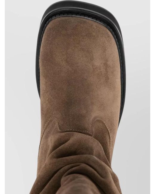 The Attico Multicolor Suede Knee-High Boots