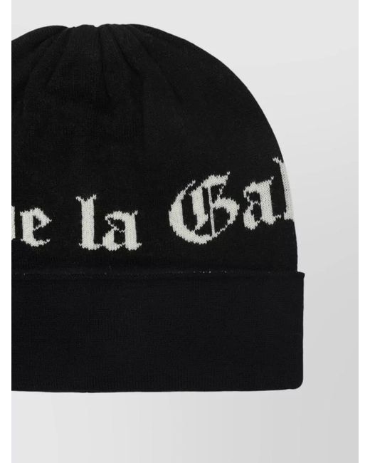 GALLERY DEPT. Black Wool Logo-Intarsia Beanie for men
