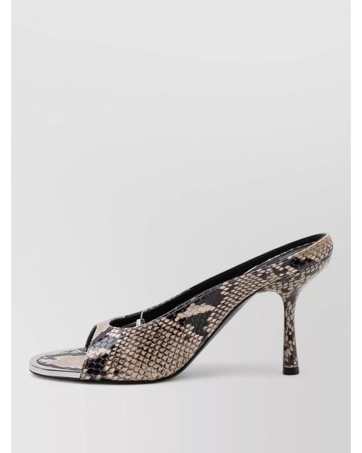 DIESEL Black Leather Mules