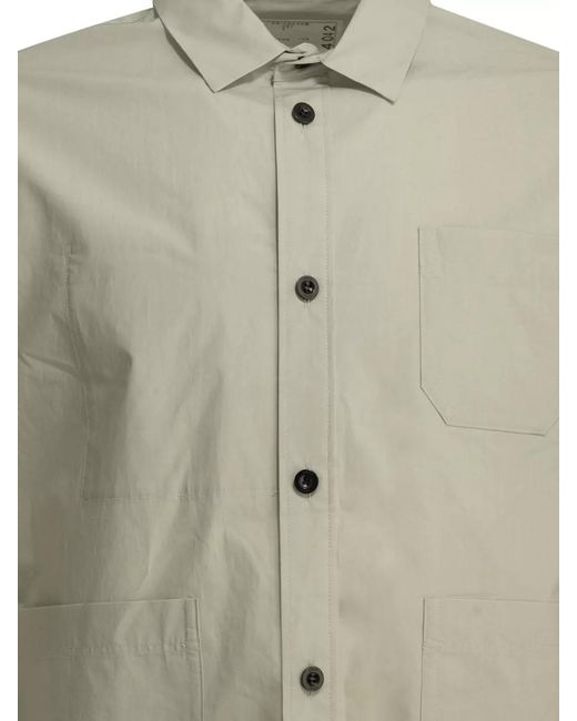 Sacai Natural Casual Shirt Point Collar Chest Pocket for men