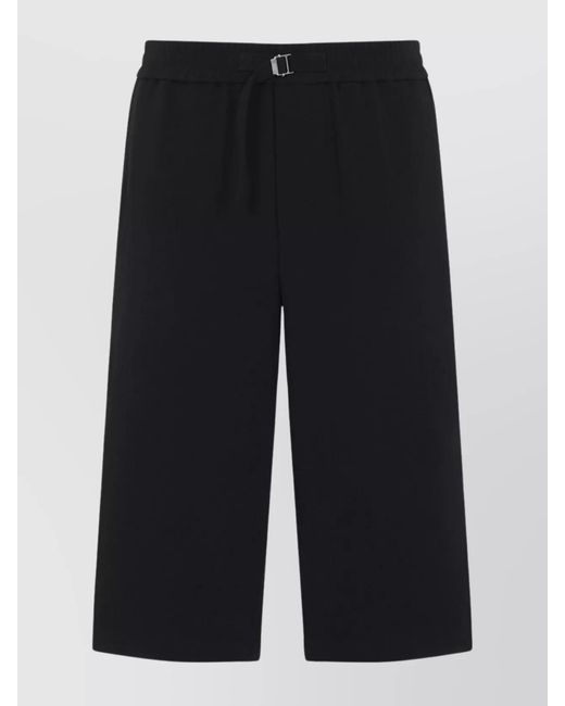 AMI Black Cotton Loose Bermuda Shorts for men