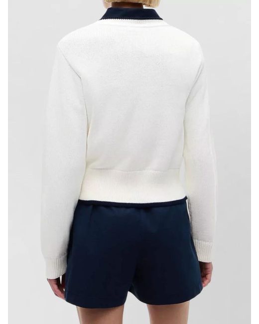 Tommy Hilfiger White Nautical Crew Neck Sweater Long Sleeves
