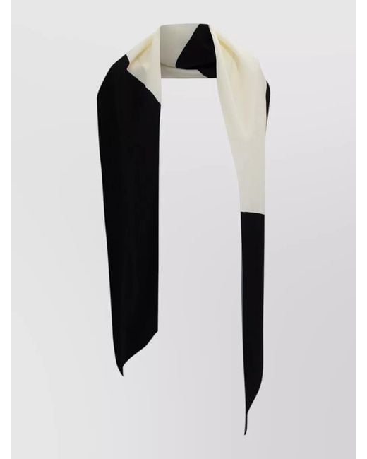 Alberta Ferretti Black Geometric Color Block Lightweight Scarf Rectangle