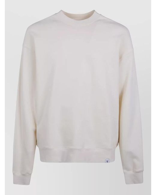 Woc White Atlanta Knit Crew Neck Long Sleeve for men
