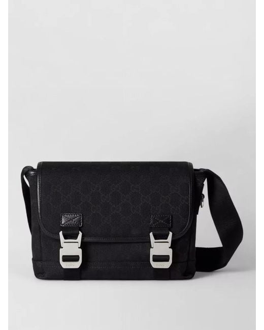Gucci Black Messenger Crossbody Bag Adjustable Strap for men