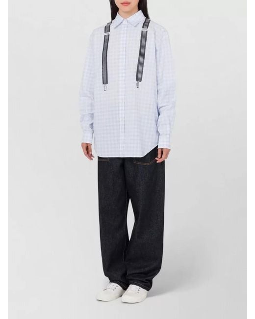 Moschino Blue Cotton Checked Shirt