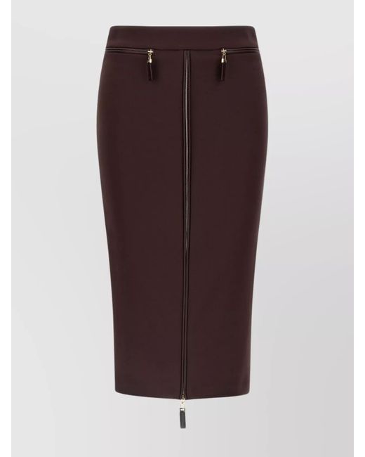 Elisabetta Franchi Purple Pencil Skirt