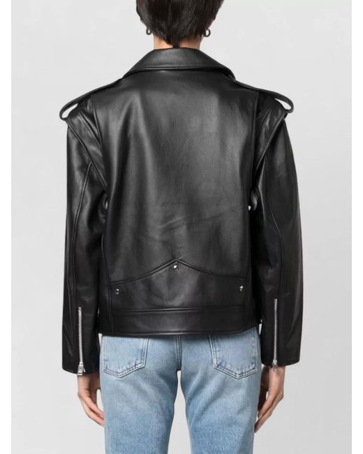 ARMARIUM Black Lambskin Biker Jacket Tone Hardware
