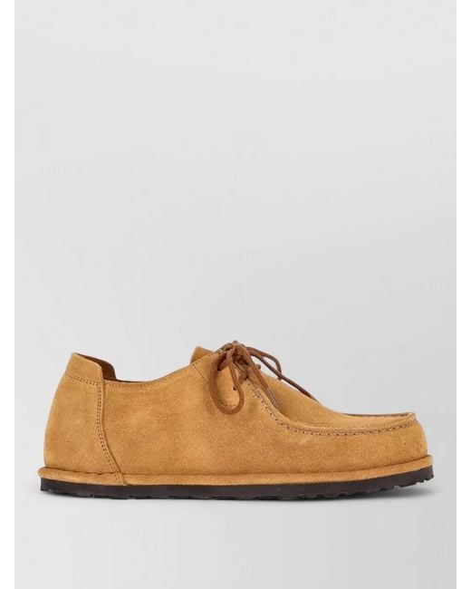 Birkenstock Brown Lace Up Loafers Suede Upper Flexible Sole
