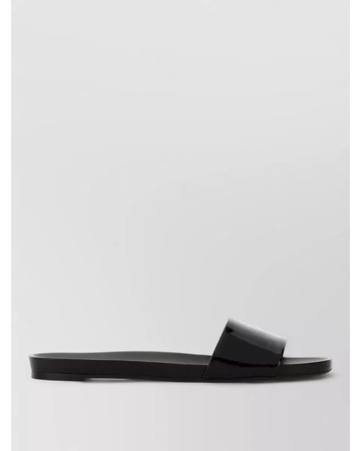Prada White Leather Slides