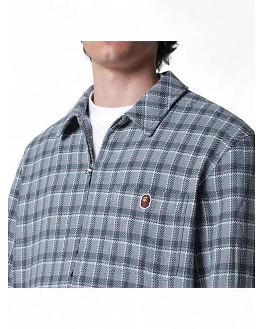 A Bathing Ape Blue Shirt Jacket for men