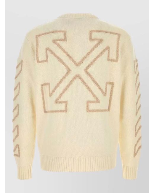 Off-White c/o Virgil Abloh Natural Wool Blend Sweater for men