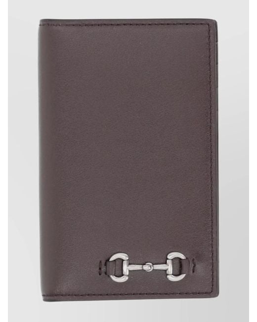 Gucci Brown Slim Long Card Holder For Essentials for men