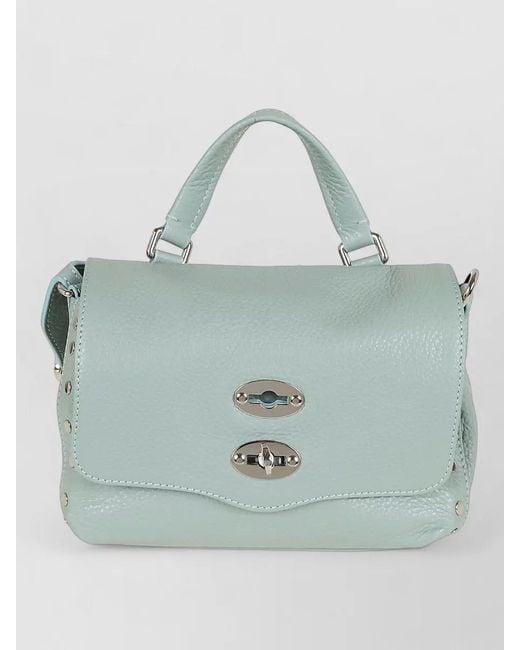 Zanellato Blue Leather Baby Shoulder Bag
