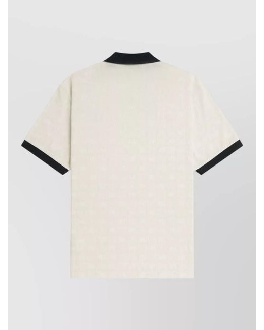 Fred Perry Natural Contrast Collar Short Sleeve Casual Top for men
