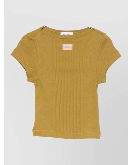 Jean Paul Gaultier Yellow Cotton Long-Sleeve T-Shirt